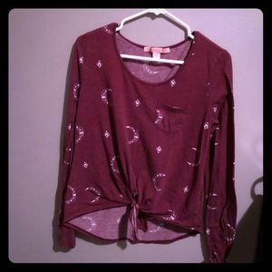 Purple pattern long sleeve